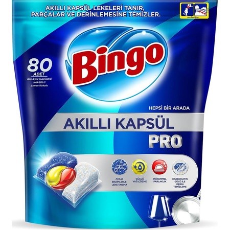 BINGO SMART DISHWASH PRO (Капсулы для Посуд-й Машины) 80шт (4 шт) - фото 826606