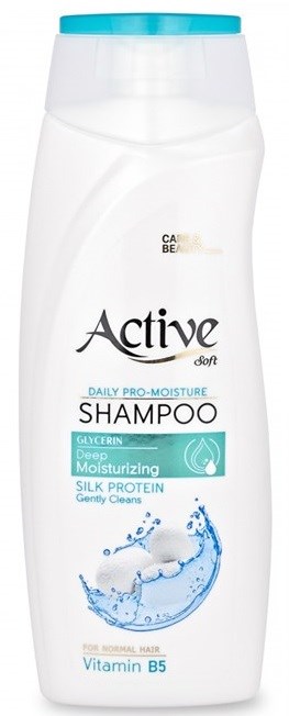 ACTIVE Шампунь увлажняющий CARE & BEAUTY. С протеинами шелка и витамином B5, 350 мл (12 шт) - фото 826745