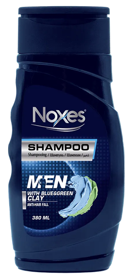 NOXES SHAMPOO FOR MEN (с синей и зелёной глиной) 380мл (12 шт) - фото 826755
