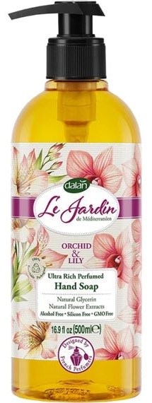 DALAN Le Jardin Мыло жидкое парфюмированное Орхидея и лилия (питательное) 500 мл (12 шт) - фото 826761