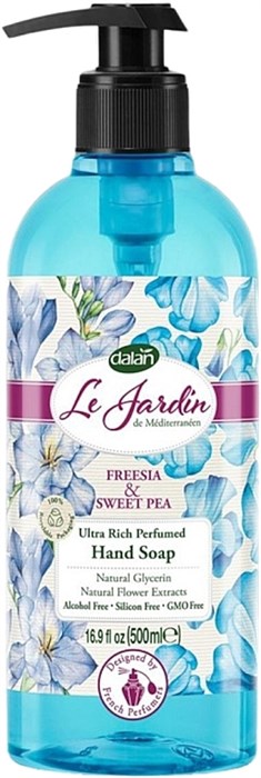 DALAN Le Jardin Мыло жидкое парфюмированное Фрезия и горошек (успокаивает) 500 м (12 шт) - фото 826762