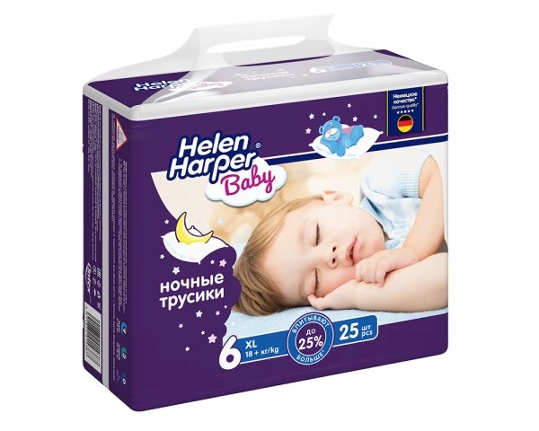 Детские трусики Ночные Helen Harper 6-ка XL 25 шт (18+ кг) - фото 826804
