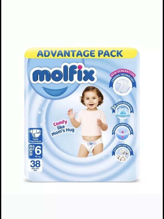 Детские трусики Molfix 6-ка 38 шт (15+ кг) - фото 826807
