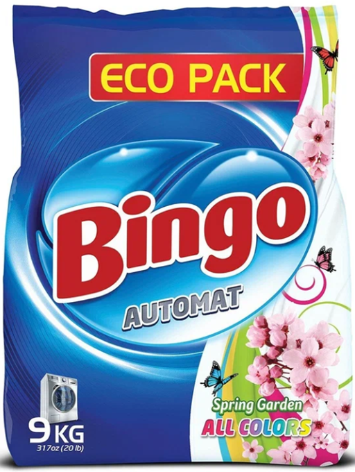 BINGO Стир Порошок "ВСЕ ЦВЕТА ВЕСНЫ ALL COLORS" SPRING 9кг - фото 826851