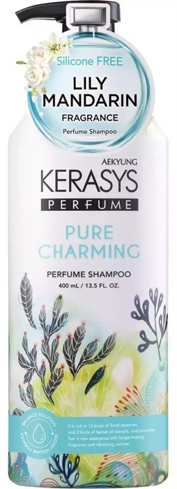 Aekyung Kerasys Perfume Lily Mandarin Шампунь Парфюмированный для Объема и Блеска Волос 400 мл - фото 826855