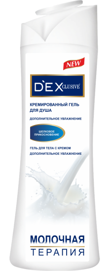 DEXCLUSIVE CREAM MILK THERAPY (гель для душа) Белый 415 мл (24 шт) - фото 826962