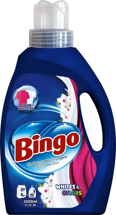 BINGO средство для стирки (LIQUID DET WHITE COLORS) 2.6л (6 шт) - фото 827011