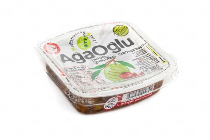 Agaoglu Оливки на гриле 3XL(161-180) IZGARA yesil zeytin вакуумная 200гр. 1/24шт. - фото 827167
