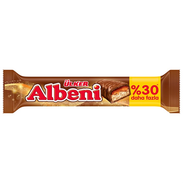 ULKER Albeni super батончик печенье с карамельной начинкой в мол. шок. 55гр. 1/24шт.*6бл. - фото 827188