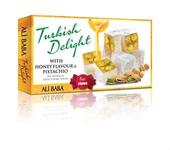 Ali baba рахат-лукум фисташковое с медовым вкусом. 100гр. 1/36шт. - фото 827288