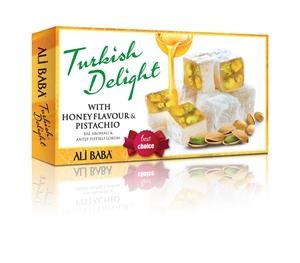 Ali baba рахат-лукум фисташковое с медовым вкусом. 225гр. 1/32шт. - фото 827289