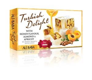 Ali baba рахат-лукум со вкусом миндаля и абрикоса с медом. 225гр. 1/32шт. - фото 827314