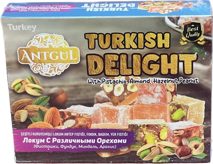 ANTGÜL Лукум с различными орехами (фисташки, фундук, миндал ,арахис) 200гр. 1/16шт. - фото 827451
