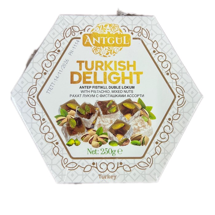 ANTGUL рахат-лукум с фисташки ассорти 250гр. 1/15шт. - фото 827456