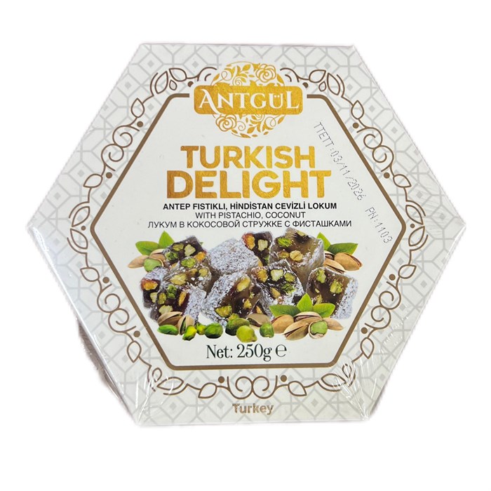 ANTGUL рахат-лукум фисташки и  кокос 250гр. 1/15шт. - фото 827457