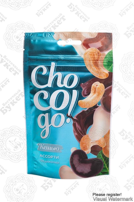 ChoCoGo Кешью ассорти (три шоколада) 100гр.1/18шт. - фото 827782