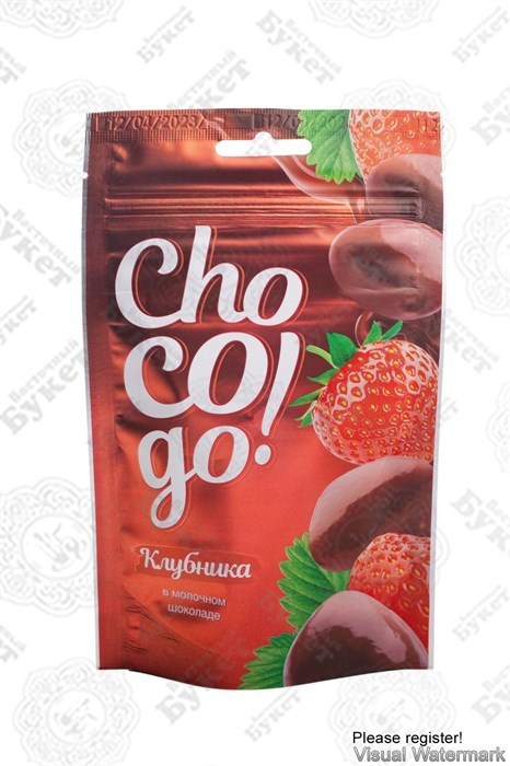 ChoCoGo Клубника в молочном шоколаде 100гр. 1/18шт. - фото 827784