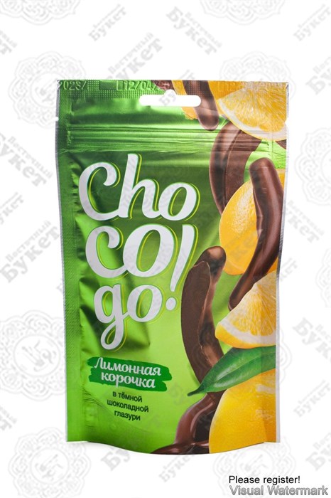 ChoCoGo Лимонная корочка в темной шоколадной глазури 100гр. 1/12шт. - фото 827785