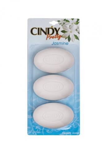 CINDY Мыло цветочное питательное жасмин 270гр. (блистер с подвесом 90гр.*3шт.) 1/20шт. - фото 827812