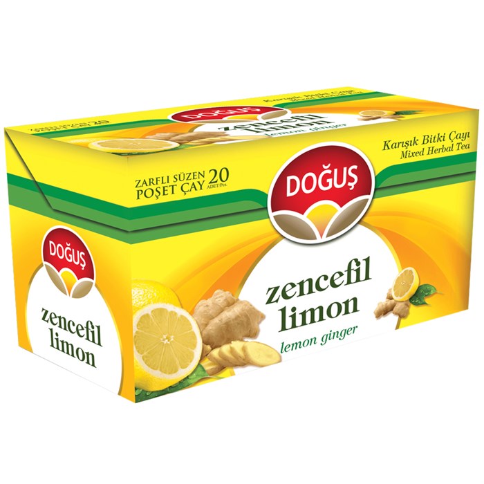 DOGUS чай имбирный с лимоном 20 пакетиков (ZENCEFIL LIMON) 1/12шт. - фото 827930