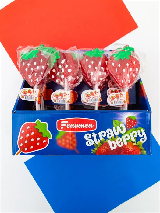 FENOMEN леденцами клубника (Strawberry) 1/24шт.*8бл. - фото 828120
