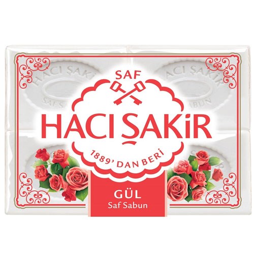 Haci Şakir мыло с роза (Gul sabun) 150гр.*4шт. 1/15шт. - фото 828209