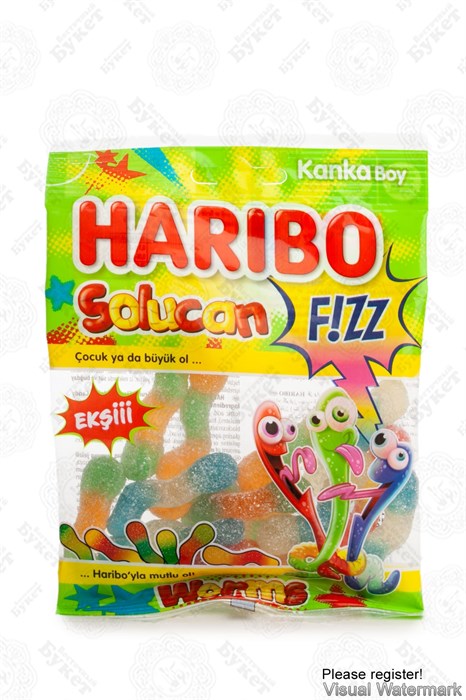 Haribo Жев. мармелад червячки кислые 70гр. 1/24шт. - фото 828248