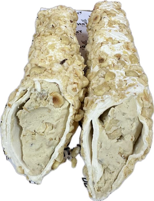 Hatay Market KAYMAK FINDIK  белый рахат-лукум (Султан) со вкусом сливок и лесного ореха, покрытие из фундука. 1/5кг. - фото 828315