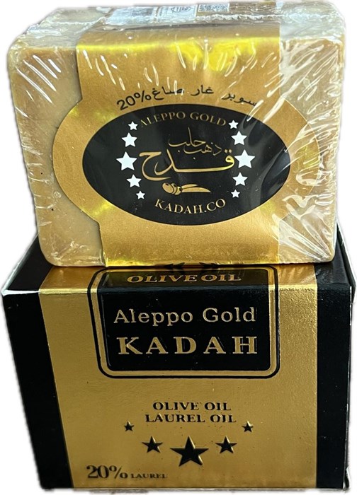 KADAH Aleppo Gold Мыло с оливковое масло+лавровое масло 20% 1/24шт. - фото 828509