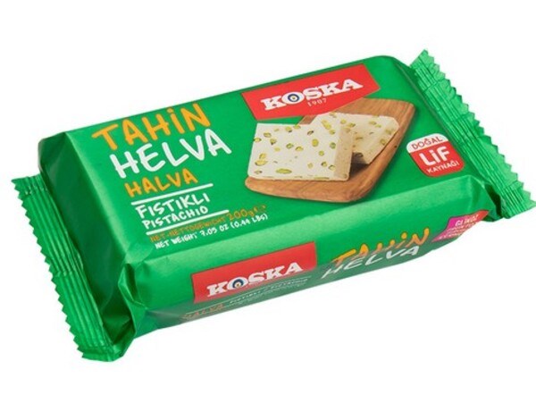 KOSKA халва кунжутная для диабетиков с фисташками 200гр. 1/12 - фото 828677