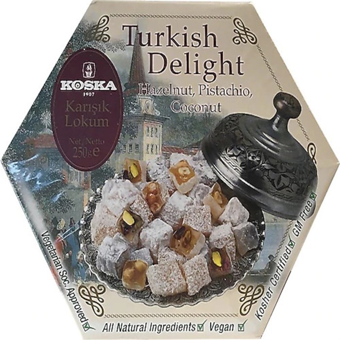 Koska рахат-лукум с фундуком, фисташками и кокосом 250гр. 1/12шт. - фото 828714