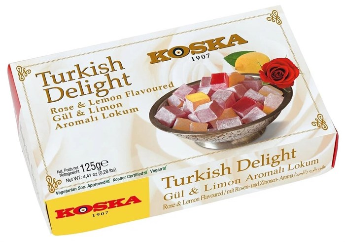 KOSKA рахат лукум со вкусом розы и лимона 125гр. 1/24шт. - фото 828718