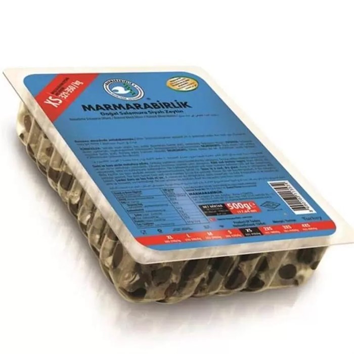Marmarabirlik маслины XS-321-350 вакуум 500гр. 1/24шт. - фото 828844