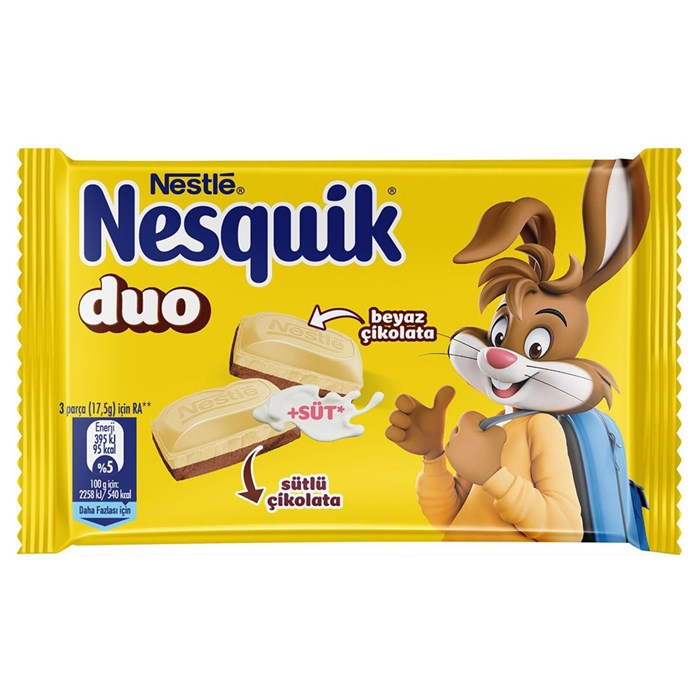 NESTLE Nesquik DUO молочный белый шоколад 70гр.1/6шт. - фото 828988