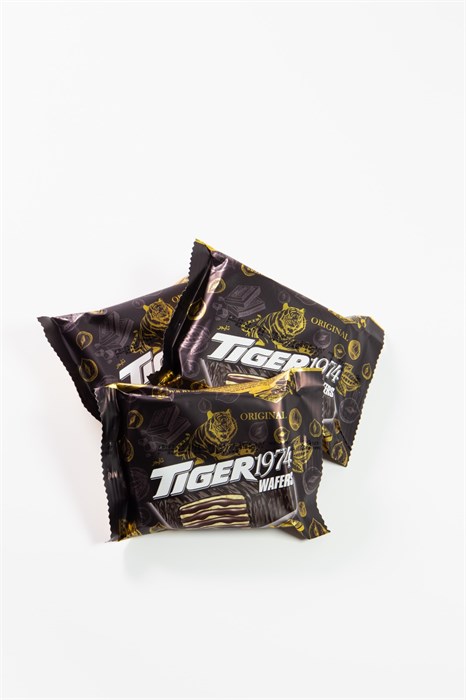 OYLUM Tiger1974  Вафель с орехово-ореховым кремом , покрытые какао (20-36гр.) 1/24шт.*6бл. - фото 829093