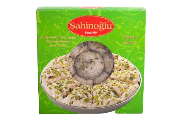 Sahinoglu халва тахинная с фисташка 350гр. 1/12шт. - фото 829317