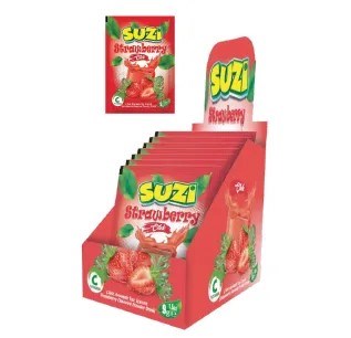 SUZI INTANT POWDER DRINK STRAWBERRY FLAVORED напитки порошок  сушеный со вкусом клубника. 1/24шт. - фото 829511
