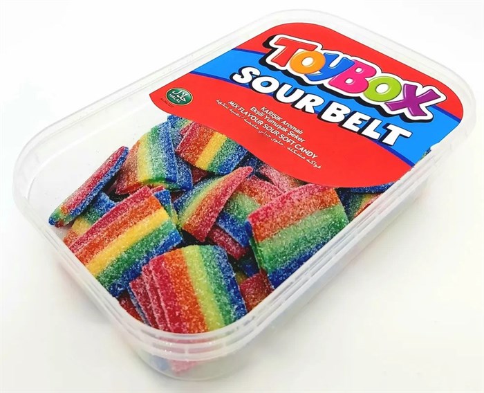 TOYBOX LICORICE кислые бруски короткие, радуга, бокс 200гр. 1/24шт. - фото 829647