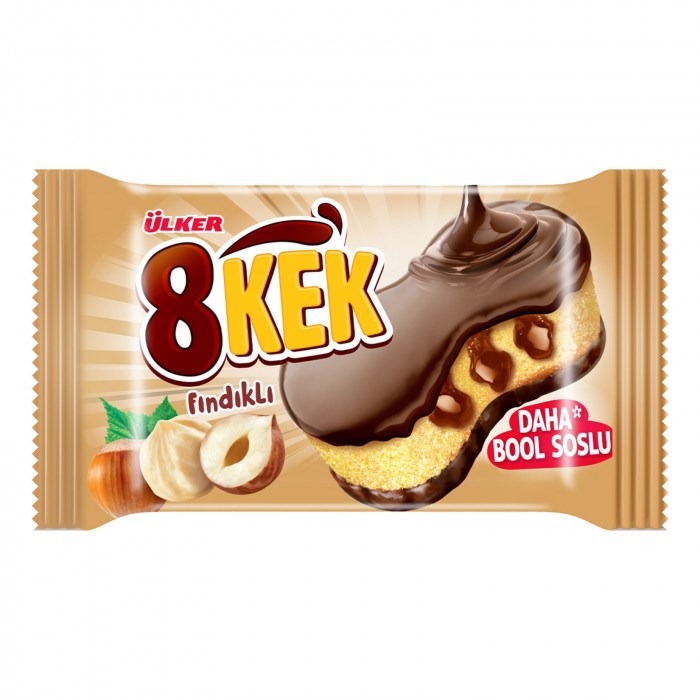 ULKER 8 kek фундук кекс с джемом  52гр. 1/24шт. - фото 829712