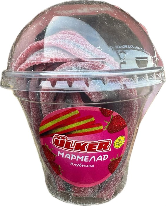Ulker Yupo мармелад стаканчик-полочки “клубника” 150гр. 1/12шт. - фото 829906