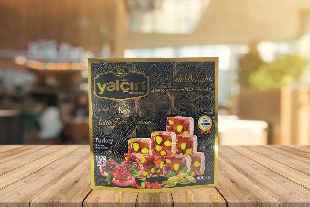 Yalcin рахат-лукум с фисташки и гранат 400гр. 1/27шт. - фото 829984