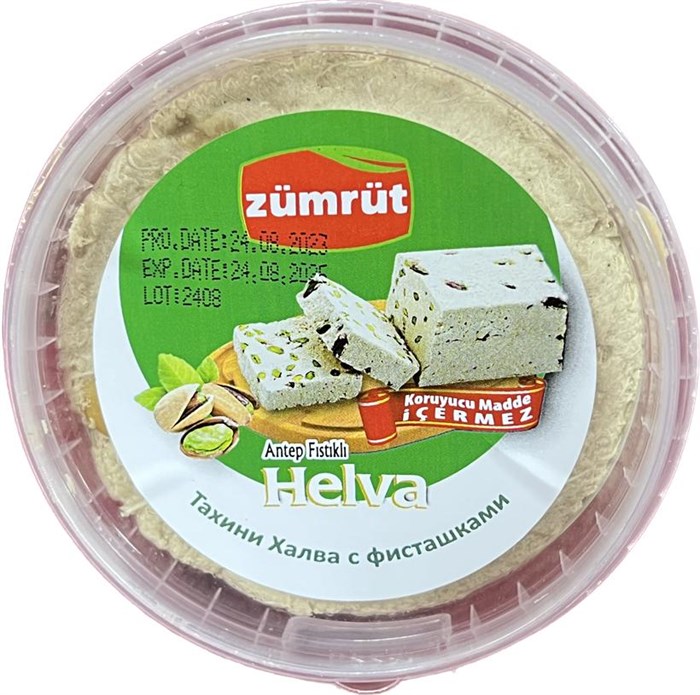 ZUMRUT Кунжутная халва с фисташками 170гр. 1/18шт. - фото 830067