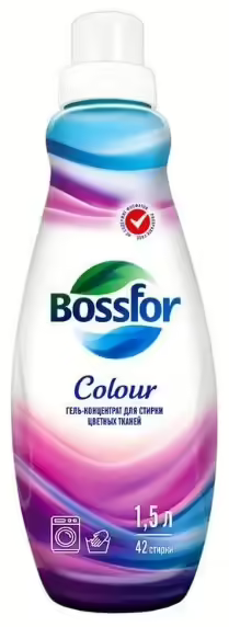 BOSSFOR Гель для стирки цветных тканей 1.5 л (9 шт) - фото 830144