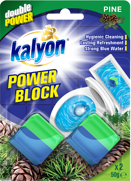 Kalyon туалетный блок для сливного бачка унитаза сосна 50 гр*2 (12 шт) - фото 830272