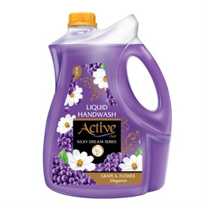 ACTIVE Жидкое мыло жемчужное, с соевым белком "Цветочный соблазн", 3750 мл Purple (4 шт)