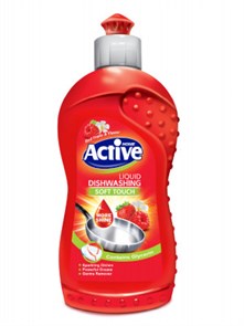 ACTIVE Гель для мытья посуды "Клубника и малина", 500 мл Red (12 шт)