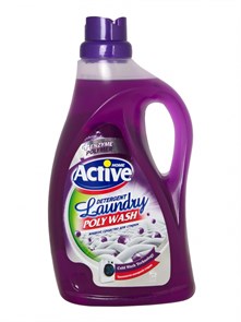 ACTIVE Гель для стирки белья универсальный "Poly Wash" Лаванда, 2500 мл, Purple (6 шт)