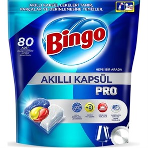 BINGO SMART DISHWASH PRO (Капсулы для Посуд-й Машины) 80шт (4 шт)