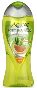 ACTIVE Гель для душа с витамином B5 "Экстракт грейпфрута" NATURAL, 400 мл. Green (12 шт)