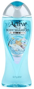 ACTIVE Гель для душа с витамином B5 "Морской" NATURAL, 400 мл. Blue (12 шт)